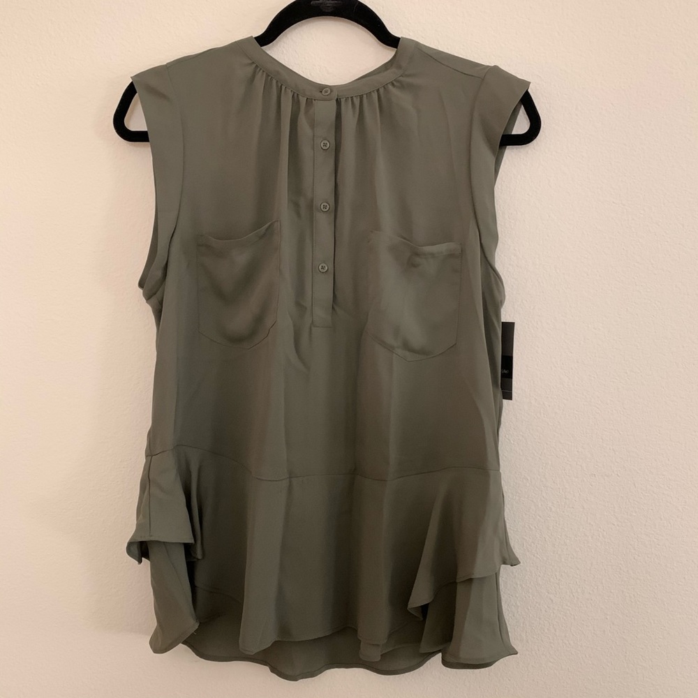 NWT Mossimo Olive Green Blouse Sz M